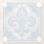 フルーアデリス – ステンドグラスのモザイクアート ガラスコースター (裏面)