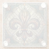 フルーアデリス – ステンドグラスのモザイクアート ガラスコースター (裏面)