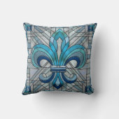 フルーアデリス – ステンドグラスのモザイクアート クッション (裏面)