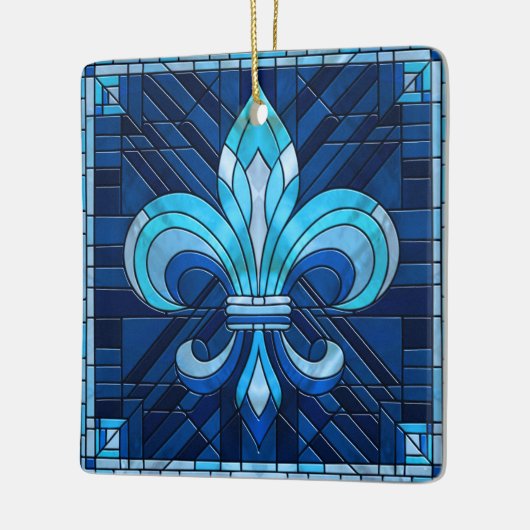 フルーアデリス – ステンドグラスのモザイクアート セラミックオーナメント (左)