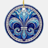 フルーアデリス – ステンドグラスのモザイクアート セラミックオーナメント (裏面)