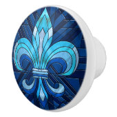 フルーアデリス – ステンドグラスのモザイクアート セラミックノブ (右)