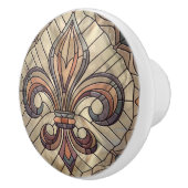 フルーアデリス – ステンドグラスのモザイクアート セラミックノブ (右)