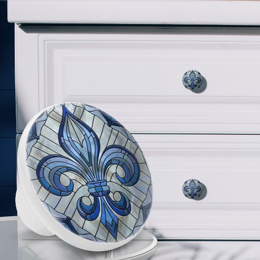 フルーアデリス – ステンドグラスのモザイクアート セラミックノブ