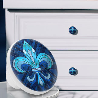 フルーアデリス – ステンドグラスのモザイクアート セラミックノブ