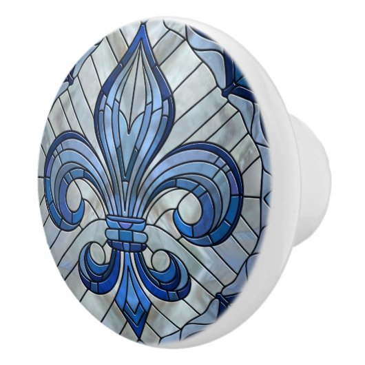 フルーアデリス – ステンドグラスのモザイクアート セラミックノブ (右)