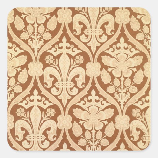 'フルーアデリス'，デザインされた再生壁紙 スクエアシール (正面)