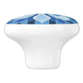 フルーアデリス – ブルーマーブルモザイクアート セラミックノブ (側面)