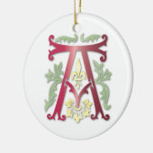 フルーアデリスAモノグラム セラミックオーナメント (左)