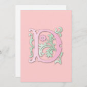 フルーアデリスDモノグラム 招待状 (正面/裏面)