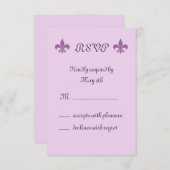 フルーアデリスRSVP in Lilacs 出欠カード (正面/裏面)