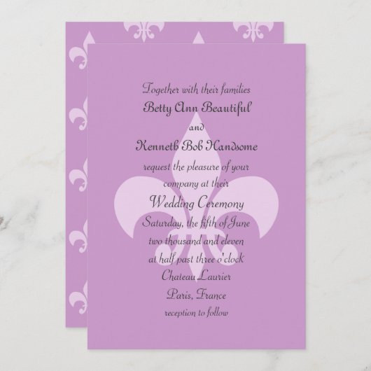 フルーアデリーズ結婚式招待状インララック 招待状 (正面/裏面)