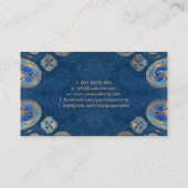 フルーアドリスブルー大理石と金ゴールド 名刺 (裏面)