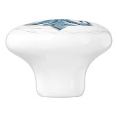 フルーアドリスホワイトとブルーマーブル セラミックノブ (側面)