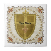 フルーア家紋姓 タイル (正面)