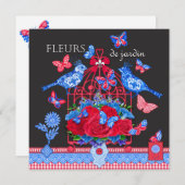 フルーア磁器の鳥及び鳥籠カード シーズンカード (正面/裏面)