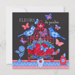 フルーア磁器の鳥及び鳥籠カード シーズンカード