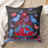 フルーア磁鳥と鳥かご装飾用クッション クッション (ブランケット)