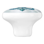 フルーア – デリスブルーマーブルアンドパール セラミックノブ (側面)