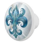 フルーア – デリスブルーマーブルアンドパール セラミックノブ (右)