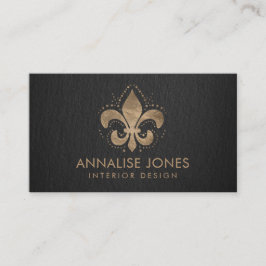 フルーア·デ·リス·パステル·金ゴールド 名刺