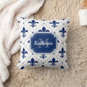 フルーア・デ・リス・パターン クッション (ブランケット)