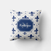 フルーア・デ・リス・パターン クッション (裏面)