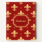 フルーア・デ・リス・パターン ノートブック (裏面)