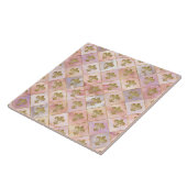 フルーア・デ・リス・パターン・パステル・クォーツ タイル (側面)