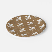 フルーア·デ·リス·パターン ペーパープレート (アングル)