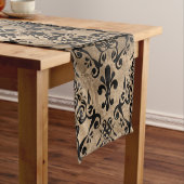 フルーア·デ·リス·パターン(金ゴールド) ショートテーブルランナー (インサイチュ)