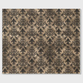 フルーア·デ·リス·パターン(金ゴールド) ラッピングペーパー (フラット)