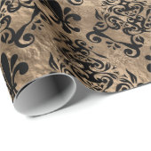 フルーア·デ·リス·パターン(金ゴールド) ラッピングペーパー (ロールコーナー)