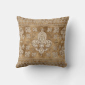 フルーア·デ·リス·ラグジュアリー·パール·アンド·金ゴールドオーナメント クッション (裏面)
