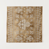 フルーア·デ·リス·ラグジュアリー·パール·アンド·金ゴールドオーナメント タペストリー (正面(横))