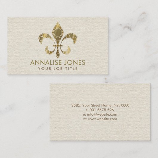 フルーア-ドットアートゴールデングラデーション 名刺 (正面/裏面)