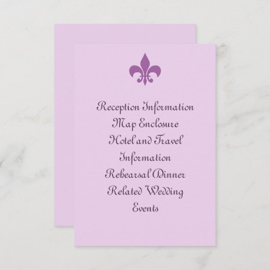 フルーア・ド・ライズ・エンクロージャ・カード(リラック) エンクロージャーカード (正面/裏面)