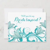 フルーア・ド・リリカ私の花嫁になってくれるか？ |ティール（緑がかった色） 招待状 (正面)