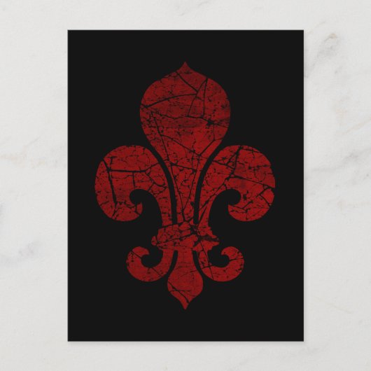 フルーア – リス – 割れた赤_ ポストカード (正面)