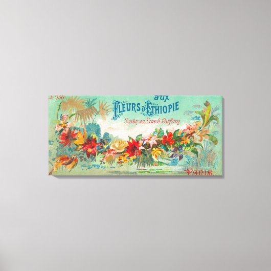 フルーアDエチオピア石けんラベル(パリ、フランス) キャンバスプリント (正面)