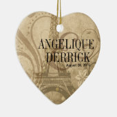 フルーアdeパリエッフェル塔の結婚式の砂 セラミックオーナメント (右)