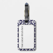 フルーアdelys Silverおよび青 ラゲッジタグ (裏面縦)