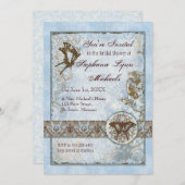 フルーアdi Lysダマスクvs2 -ブライダルシャワーの招待 招待状 (正面/裏面)