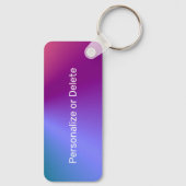 フルーカラフルモダントミニマルフルートパーソナライズされた キーホルダー (裏面)