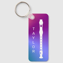 フルーカラフルモダントミニマルフルートパーソナライズされた キーホルダー