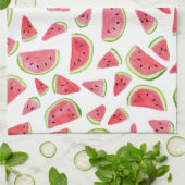 フルーツおもしろいスイカ水色キッチンタオル キッチンタオル (折り畳み)