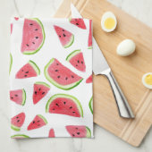 フルーツおもしろいスイカ水色キッチンタオル キッチンタオル (四つ折り)