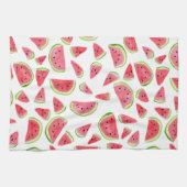 フルーツおもしろいスイカ水色キッチンタオル キッチンタオル (横)
