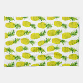 フルーツおもしろいパイナップル水色キッチンタオル キッチンタオル (横)