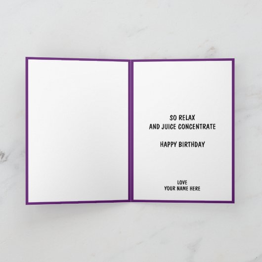 フルーツおもしろい取得お姉さんハッピーバースデー サンキューカード (内部)